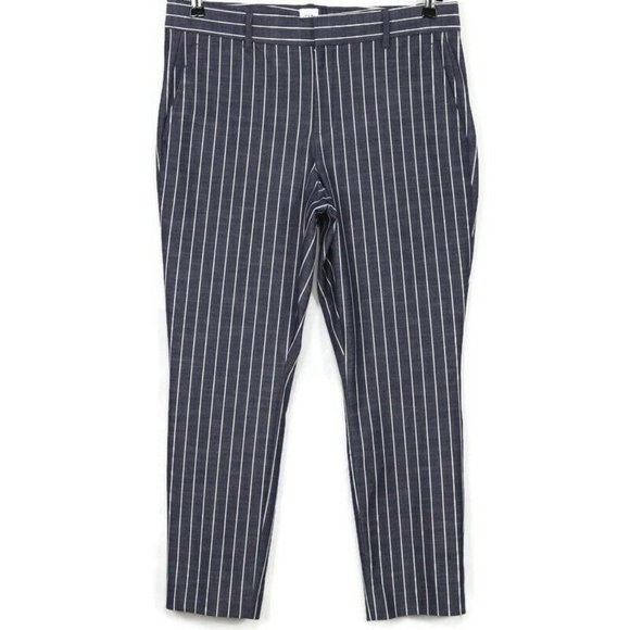 Gap Signature Skinny Ankle Pants Blue White Striped Stretch‎ 12 x 27 - Picture 1 of 12